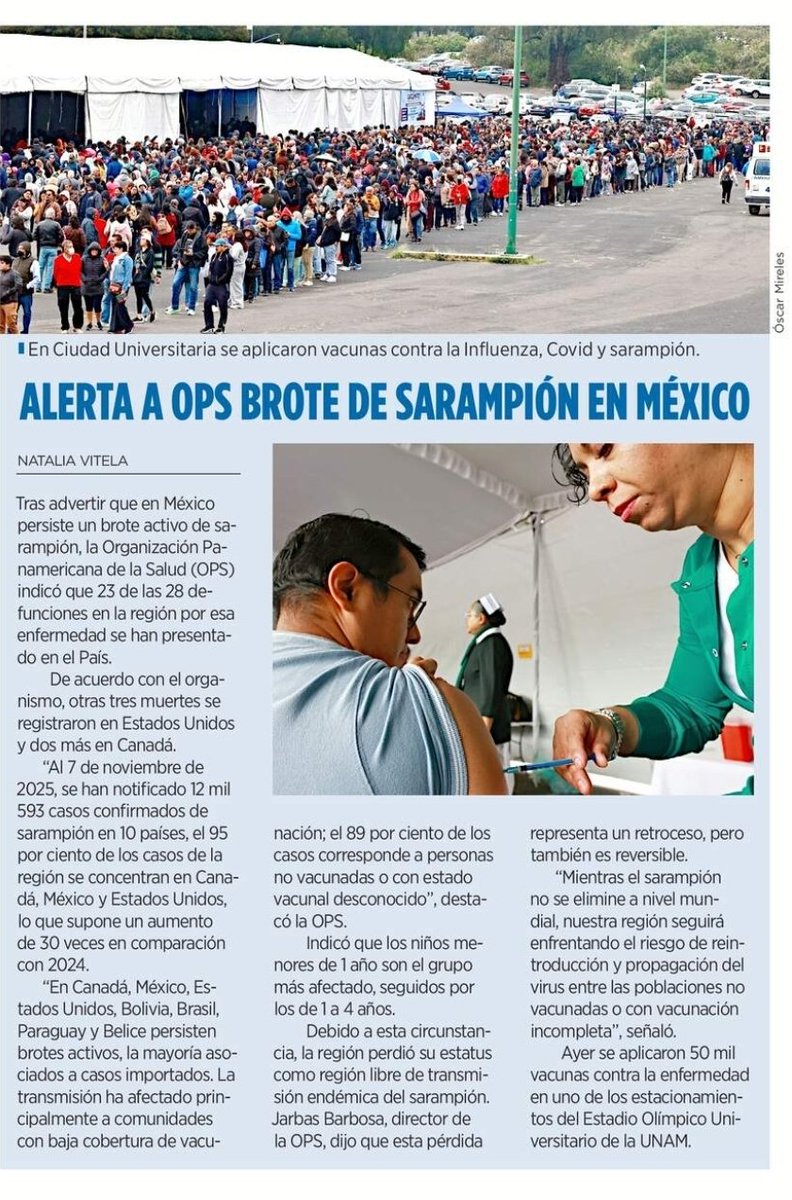 "Vamos a quitar la Campaña Nacional de Vacunación"

Dijo Hugo López-Gatell 

¡ Total !...
¿Que de malo podría pasar?

3 Doritos después..

México primer lugar en América Latina en fallecidos por sarampión.

👇