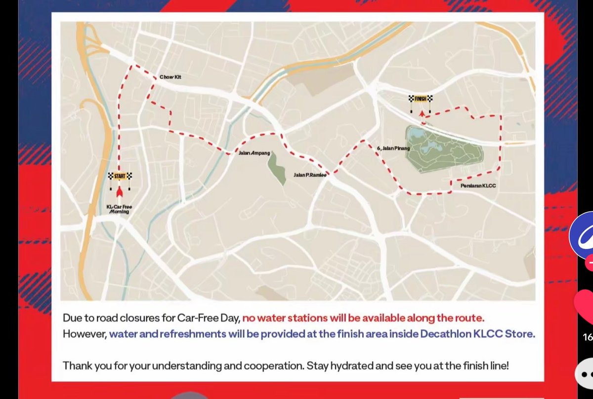 Tgk Decathlon Fun Run KLCC.. start n end tmpt lain. Mcm biasa, park klcc, pusing loop klcfm n end klcc..