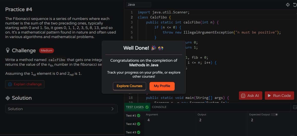 MoniTechCodes's tweet image. Day 99
JavaScript — loops recap challenge
Java — methods practice challenge

#100DaysOfCode #JavaScript #Java #CodingJourney #WomenInTech #KeepLearning   #30NitesOfCode #LearnInPublic 
codedex.io/community/30-n…