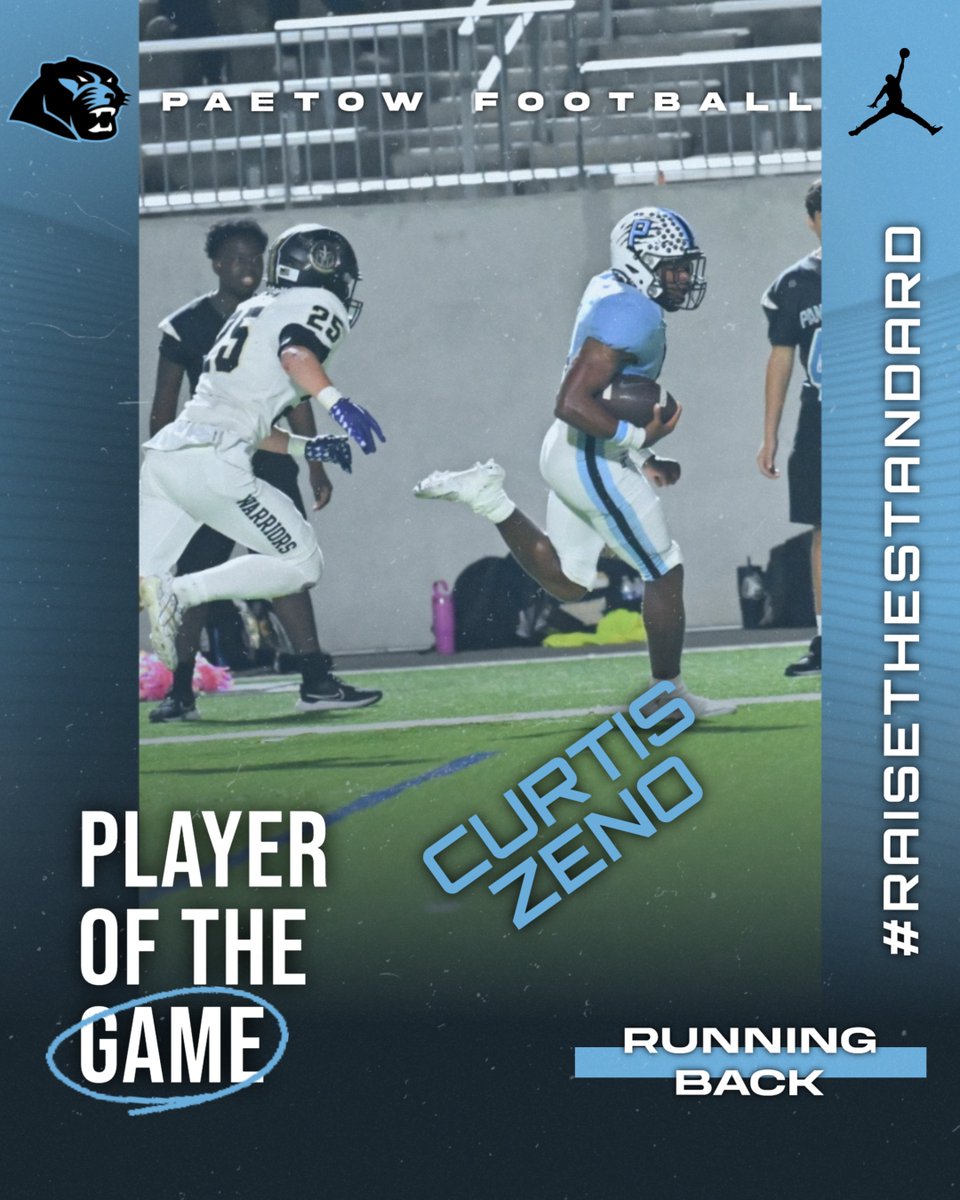 PaetowFootball's tweet photo. Your players of the week versus Katy Jordan:
Offense: Curtis Zeno
Defense: Cayden Ayro
Special Team: Key'Tavien Williams
@PaetowHS
@PaetowHS_ABC
@KatyISDAthletic
#RaiseTheStandard #KeepItP https://t.co/xOGo5czBW9