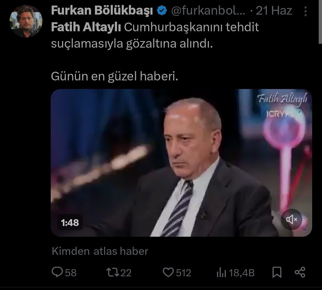 Furkan Bölükbaşı Cumhurbaşkanını tehdit suçlamasıyla tutuklandı.

Günün en güzel haberi  :))
#FurkanBölükbaşıTutuklansın