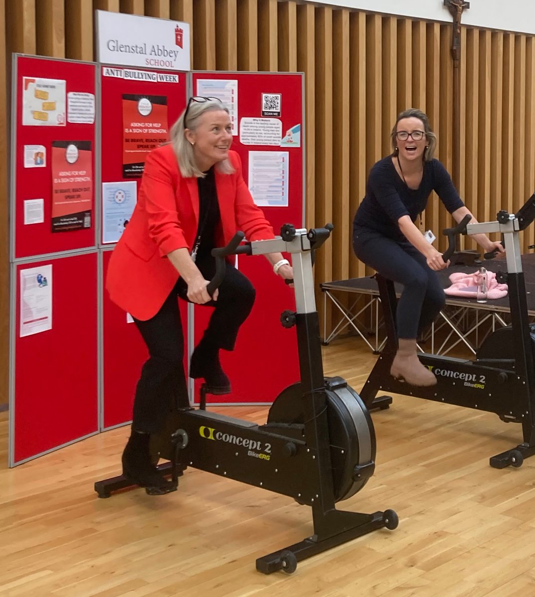 GlenstalSchool's tweet photo. Our Anti-Bullying Week 'Cycle Against Suicide' sees student and staff volunteers taking shifts on stationary bikes throughout the week in support of this important cause 🚴🚴

To donate ➡️  https://t.co/kIDB90H1LS  @CASuicide https://t.co/tJ61aYiI7S