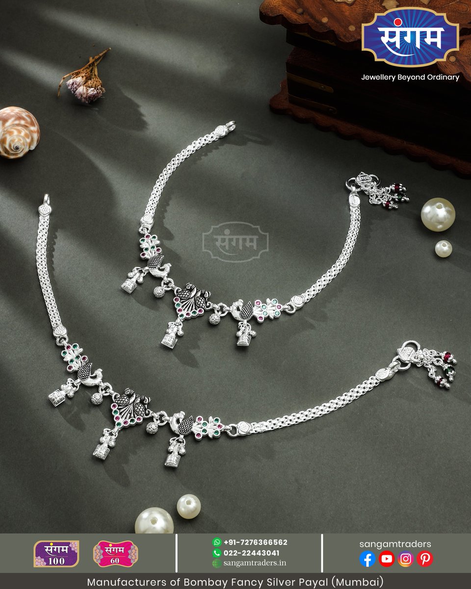 sangamtraders's tweet photo. Bombay Fancy Payal 

Where craftsmanship meets elegance — silver anklets designed for the modern muse. 
A perfect balance of minimalism, tradition, and shine.
 
#silveranklets #payaldesign #bombaypayal  #silverfancypayal #SilverJewelry #FootJewelry  #AnkletDesign #Kolusu https://t.co/gtbdg3INUP