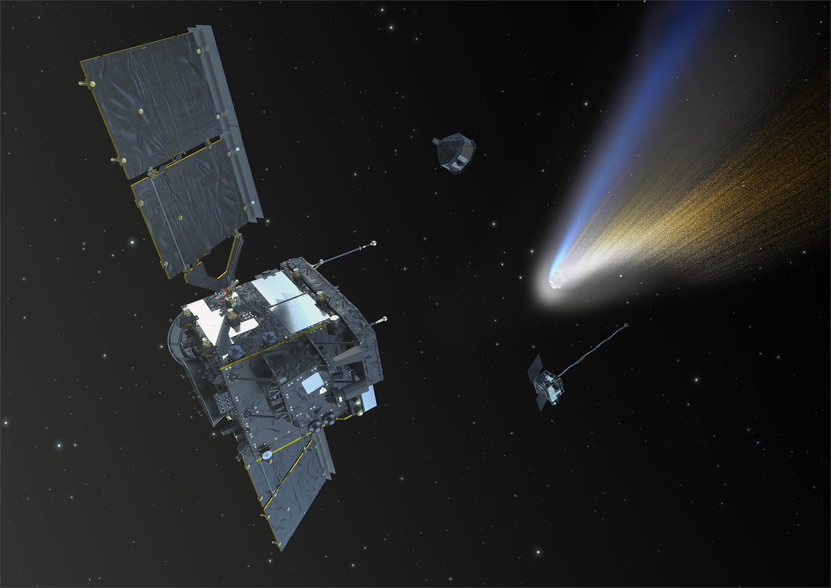 esascience's tweet image. #CometInterceptor will be the first mission to visit a comet coming directly from the outer reaches of the Sun&apos;s realm, carrying material untouched since the dawn of the Solar System.

Part of #CosmicVision, Comet Interceptor is an ESA-led mission in collaboration with JAXA.

1/…