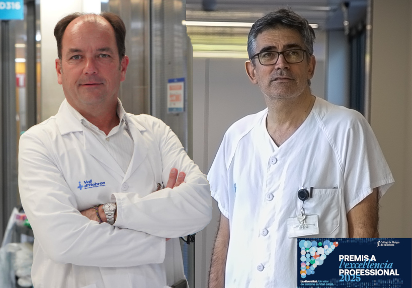 Nuestros socios los doctores Ricard Ferrer (Hosp. Univ. Vall d'Hebron) e Hipólito Pérez (Hosp. Germans Trias i Pujol) han sido galardonados con el Premio a la Excelencia Profesional que otorga el Colegio de Médicos de Barcelona. Desde la SEMICYUC, nuestra enhorabuena a ambos.
