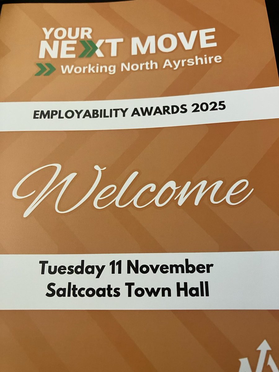 This week is Scottish Careers Week! Our Service Manager, Jane is at the North Ayrshire Employability Awards ✨