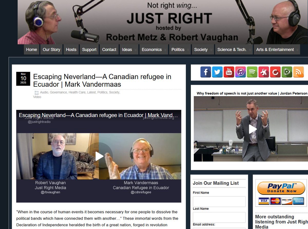 ALSO...my interview with libertarian thinker/interviewer <a href="/rbvaughan/">Robert Vaughan</a> is on the <a href="/justrightradio/">Just Right Media</a> website of which Robert is a co-founder: justrightmedia.org/blog/archives/…