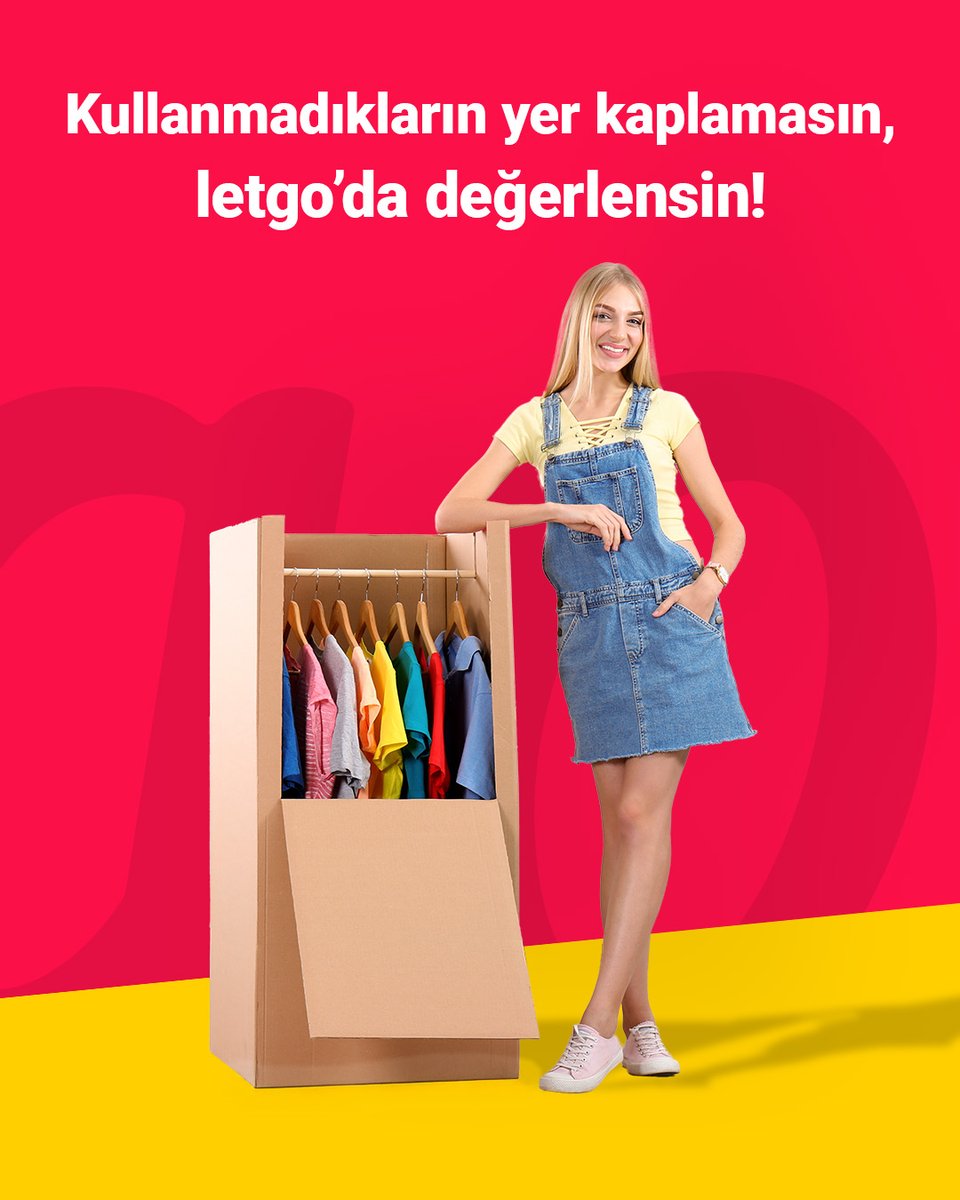 letgo's tweet image. Kullanmadıklarını kenarda tutma, letgo’yla değerlendir! 👕 👗👚 �Hem yer aç, hem hayatına yenilerini kat! 🛍️ 💫 
Hemen ilan ver: let.go.link/ilan-ver?adj_t…