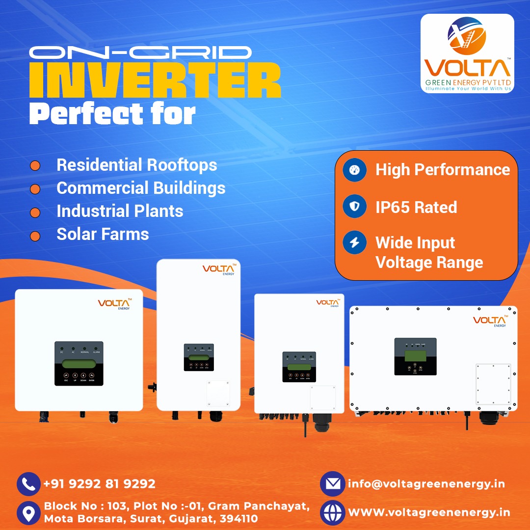 VoltaGreen18's tweet image. From homes to industries, Volta Green On-Grid Inverters deliver reliable energy everywhere.

#VoltaGreenEnergy #SolarIndia #SolarApplications #CleanTech