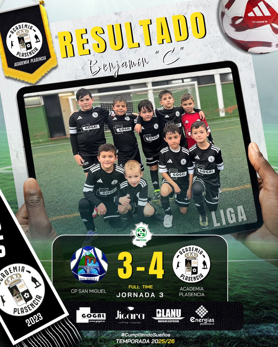 ✔️ | Nuestro #𝐵𝑒𝑛𝑗𝑎𝑚𝜄́𝑛 “C” sumó los 3 puntos en un partido de lo más emocionante. 

¡VAMOS equipo!  

#AᥴᥲdᥱmιᥲPᥣᥲsᥱᥒᥴιᥲ | #CᥙmρᥣιᥱᥒdoSᥙᥱᥒ̃os