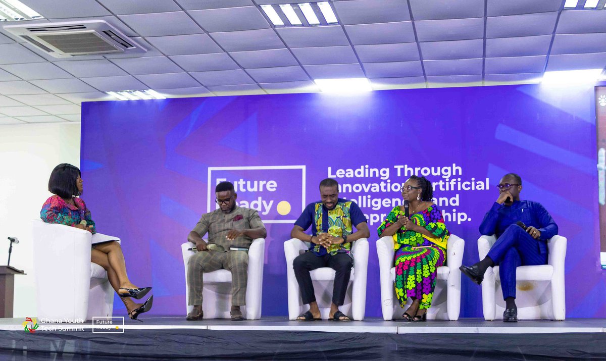 DoneByUsHQ's tweet photo. Our Founder &amp; Senior Consultant, King A. Wellington, joined the panel at the Ghana Youth Tech Summit 2025, where industry leaders and young innovators discussed building future-ready youth and promoting digital inclusivity in emerging tech.

#GhanaYouthTechSummit https://t.co/3CLgA0NVjW
