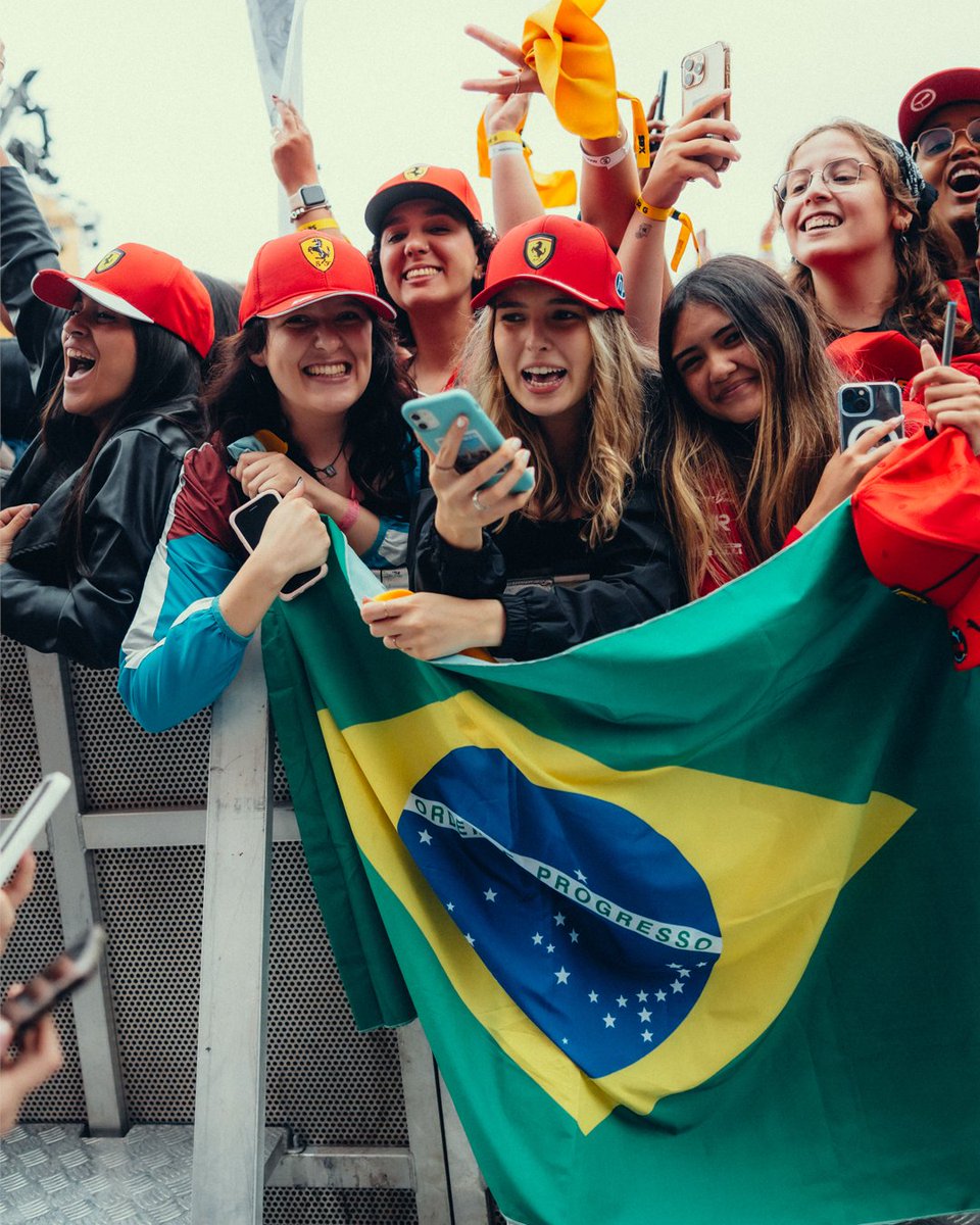 ScuderiaFerrari's tweet photo. Brazil fans always bring the energy! 🫶🇧🇷 https://t.co/jXYW7oRA8h