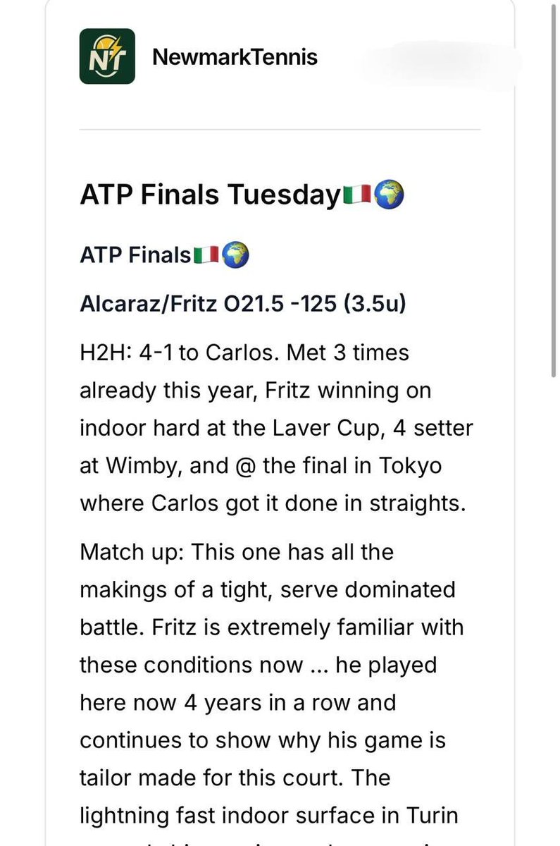 BroadwayUNC's tweet image. Tennis Cards - 11/11 ... MAKE A WISH!

🎾 #MatchPointBets 
Kenta Miyoshi +3.5 (–110) 4U
Kenta Miyoshi +180 1U
Boulais + Lajal Parlay 4U
Boulais + Monday Parlay 4U
Zhukayev +3.5 (–120) 3U

#TennisBets #TennisPicks #SportsBets #GamblingTwitter #ATP #WTA #ITF #SportsHandicapping