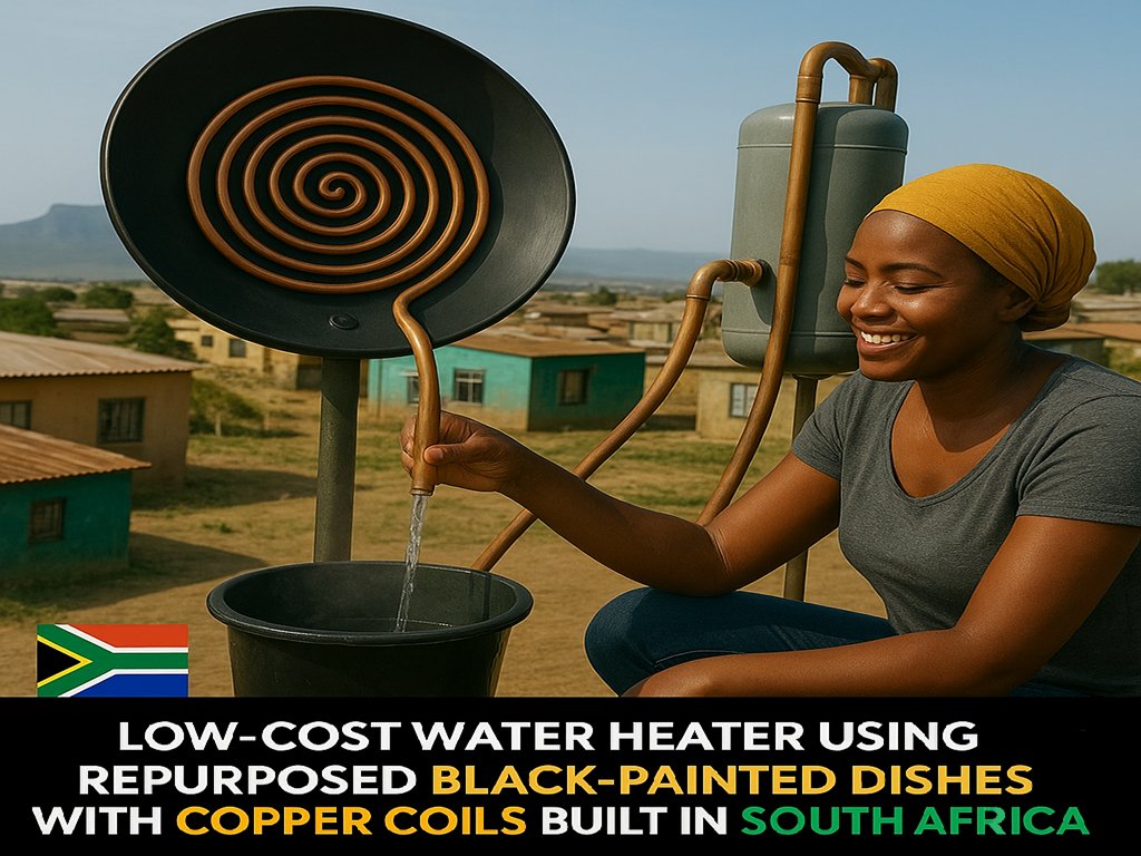apps4green's tweet image. 🌞♻️Old satellite dishes → solar heaters. #SouthAfrica’s DIY solar design shows how circular tech can deliver hot water, clean energy, and hope — all powered by the sun. 💧⚡ Smart, simple, and scalable.

🚀 Learn more at apps4green.com

#Apps4Green #SolarPowerForAll