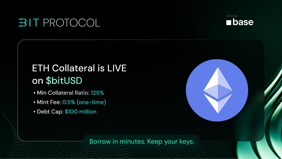 ETH Collateral is LIVE on BitUSD

Borrow stable: tuned ratios, fair fees, oracle-backed safety.

Mint quick, move free. Your keys, your coins.
🔗 app.bitusd.finance