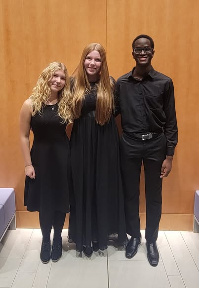 Congratulations to freshman Sylvia Schoenherr, junior Natalie Johncock, and sophomore Asher Ndenga for representing Mattawan High School at the Meyer Music Honors Band concert. Their performance was amazing, and we are incredibly proud of their hard work!
