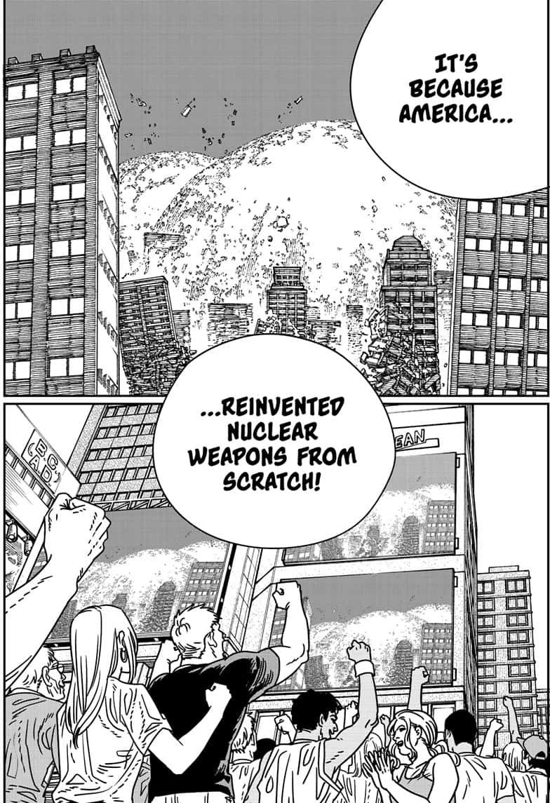 LOL. The most in-your-face fujimoto can get about politics in chainsaw man, and some people still say otherwise