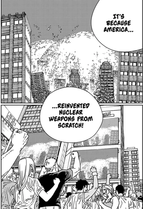 LOL. The most in-your-face fujimoto can get about politics in chainsaw man, and some people still say otherwise 