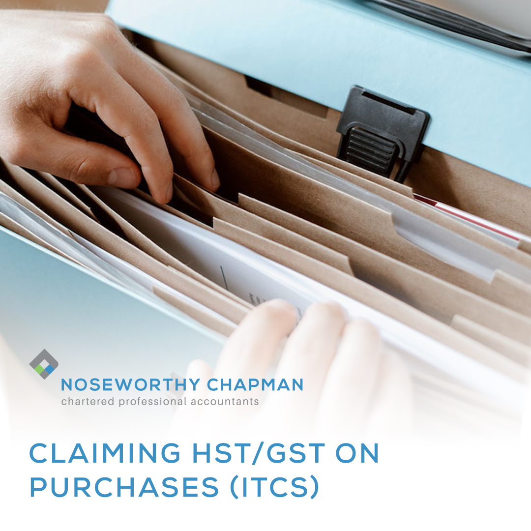 DYK? Claiming Input Tax Credits (ITCs) allows you to recover the HST/GST paid on eligible business-related purchases and expenses.

🔗 Learn more: 
canada.ca/en/revenue-age… 

#NoseworthyChapman #TrustTheNumbers