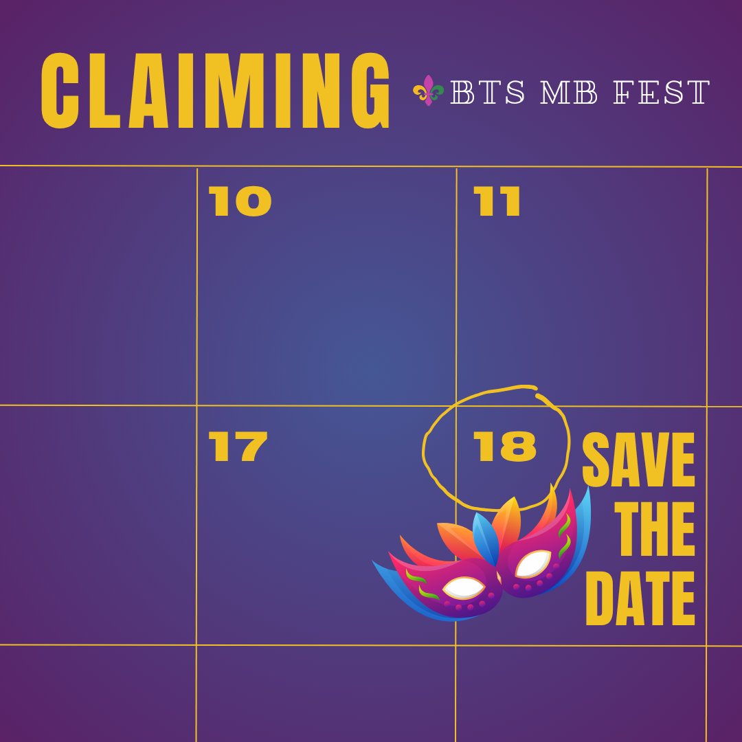 btsmbfest's tweet photo. We're slowly getting everything ready. Claiming opens on Nov. 18, 2025. Save the date! https://t.co/LvJvmeIETK