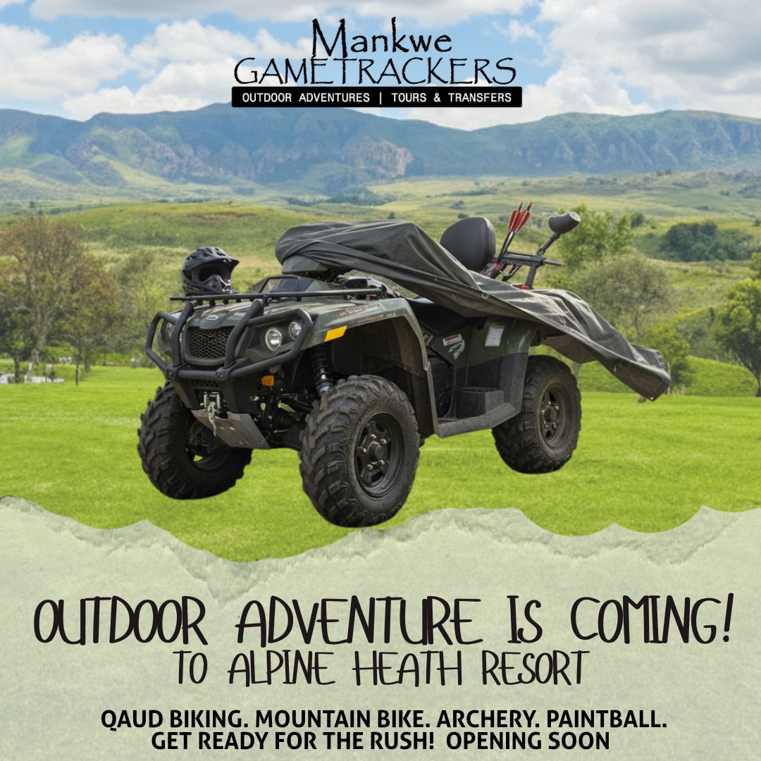 "Something big is brewing at Alpine Heath Resort! 👀 Get ready to unleash your inner adventurer... We're bringing you a whole new level of excitement, very, very soon! Tag your adventure crew!

#AlpineHeath #ComingSoon #QuadBiking #MountainBiking #Archery #Paintball #Drakensberg