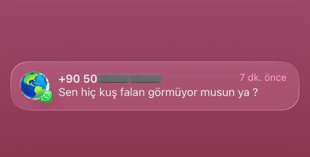 1 yeni mesaj