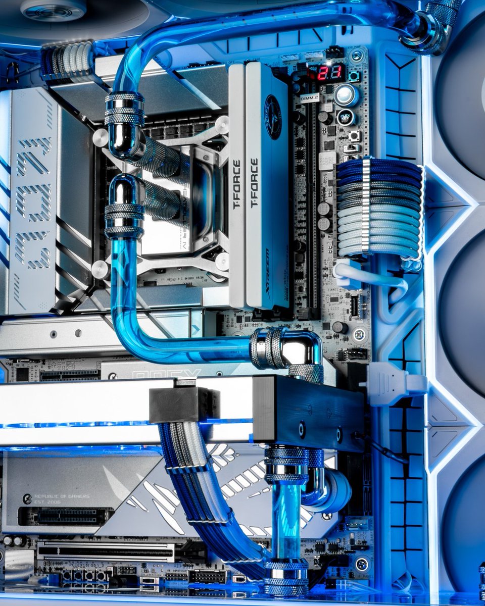 CableMod's tweet image. White and blue, a color combo that never gets old 💙

By @upsnef1