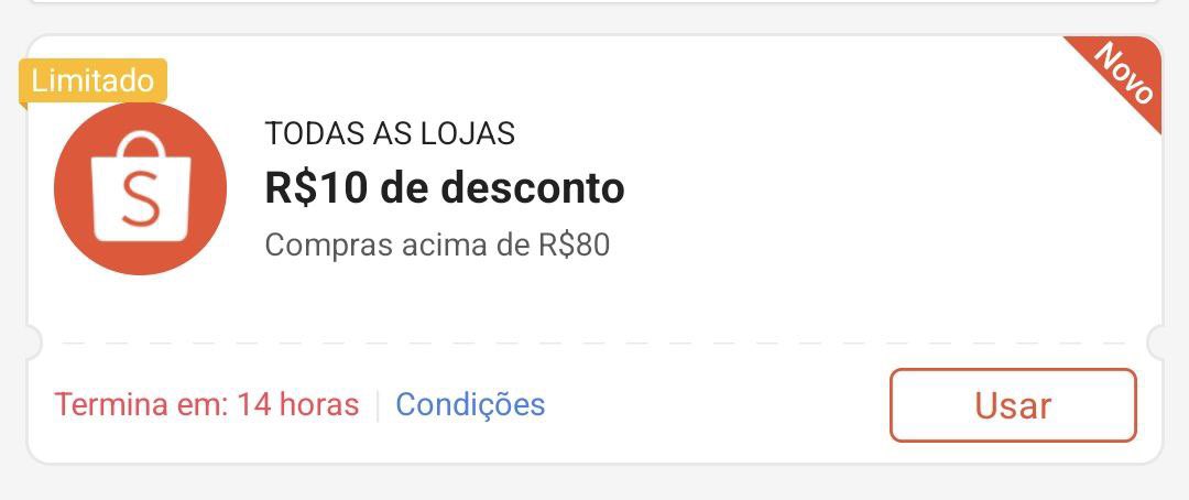 🧡 CUPOM SHOPEE

— R$ 10 off acima de R$80
s.shopee.com.br/8fKSFqwbKs
🎟️ SM12ACC