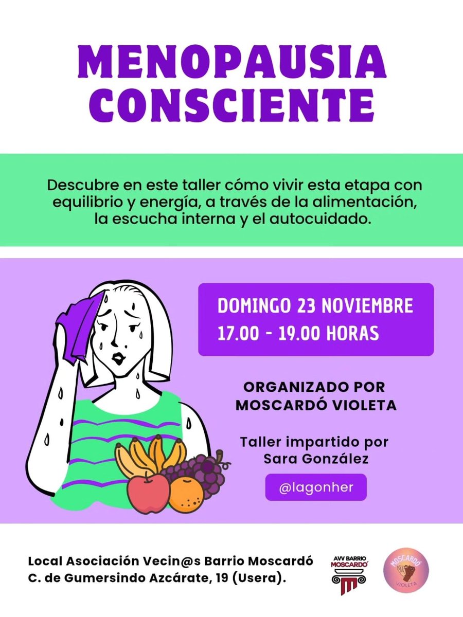 AVVBarrioMosca's tweet photo. Mes de noviembre, el autocuidado es autodefensa.
En torno a esta idea, los recursos de #Usera nos juntamos y ofrecemos a las mujeres diferentes formas de cuidarse y defenderse.
Un distrito fuerte es un distrito unido. Seguimos tejiendo💜
#25N #userafeminista #autocuidados https://t.co/eOj5Hy5w8r