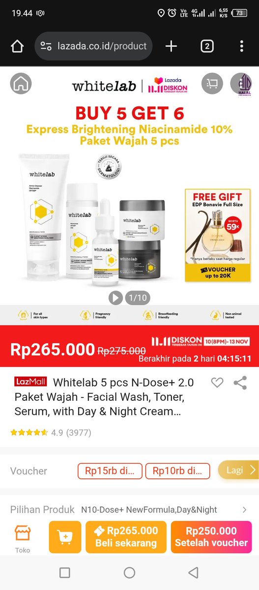lambeol's tweet photo. asik banget nih ada Voucher LazBeauty, jafi makin hemat deh belanja skincare di lazada, ayo pada belanja juga mumpung banyak promonya https://t.co/FX1IqR5WuV https://t.co/JSp5vviED6