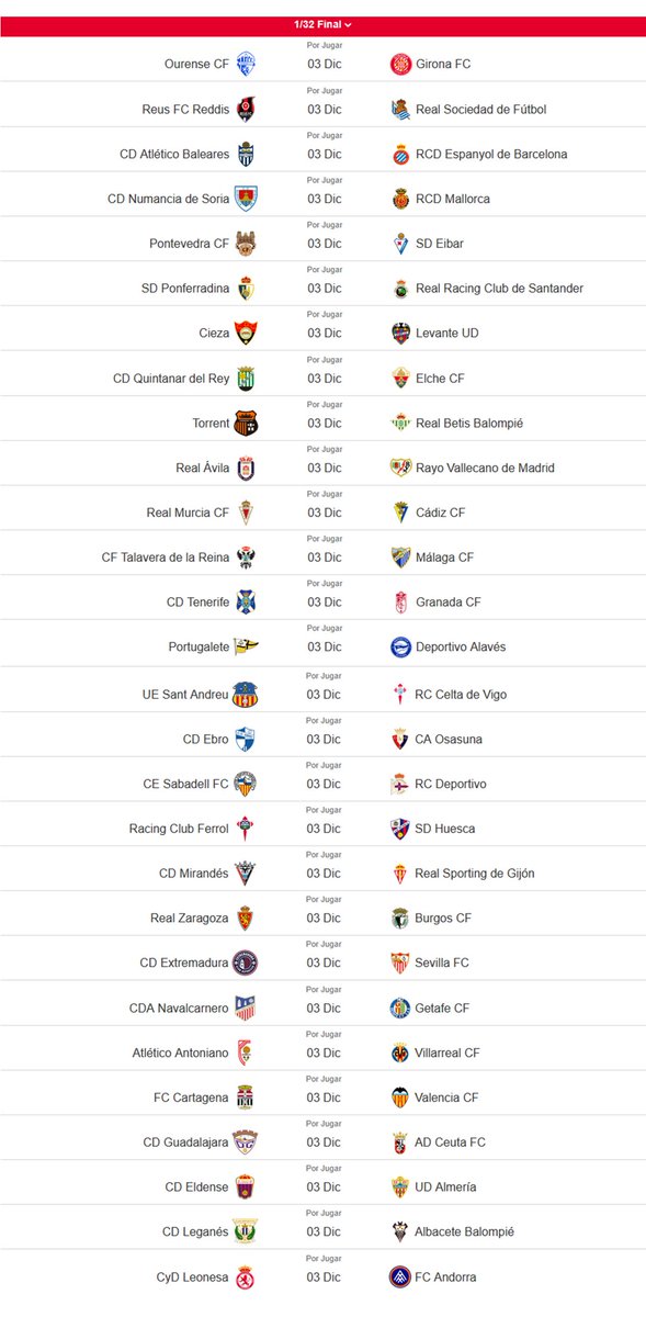 GradaBpro's tweet image. OFICIAL | Así queda el sorteo de la segunda ronda de la #CopaDelRey 

🗓️ Los partidos se disputarán el 2, 3 y 4 de diciembre.

¿Qué os ha parecido el sorteo?