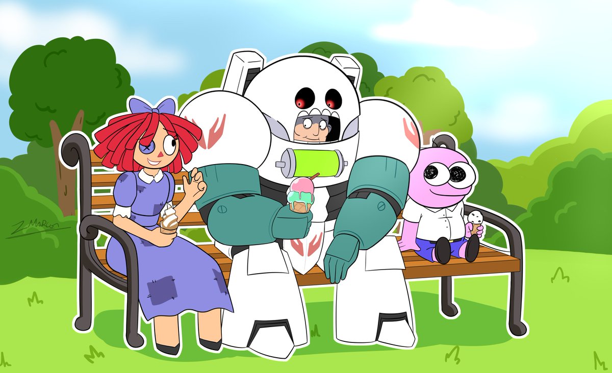 ZMarcoXH's tweet image. I called them &quot;Trying their best gang&quot; 🗣️✨

#TheAmazingDigitalCircus #spaceking #smilingfriends