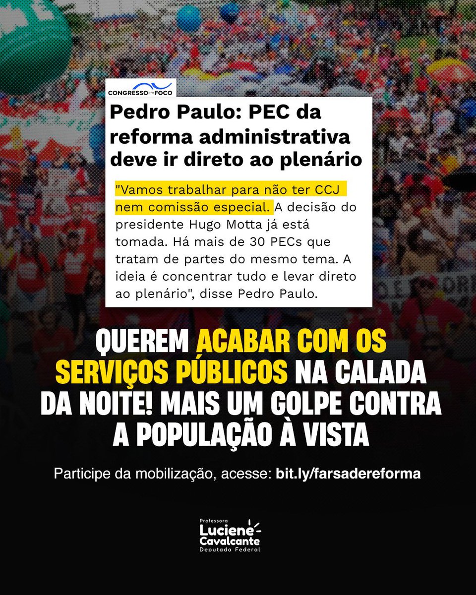 Reforma Administrativa não! Vamos enterrar essa FARSA

A PEC 38 é um desmonte dos serviços públicos, disfarçado de plano de modernização! 

Debatemos o tema em Audiências Públicas pelo Brasil e ficou claro que esta PEC não atende aos servidores públicos, nem às necessidades da