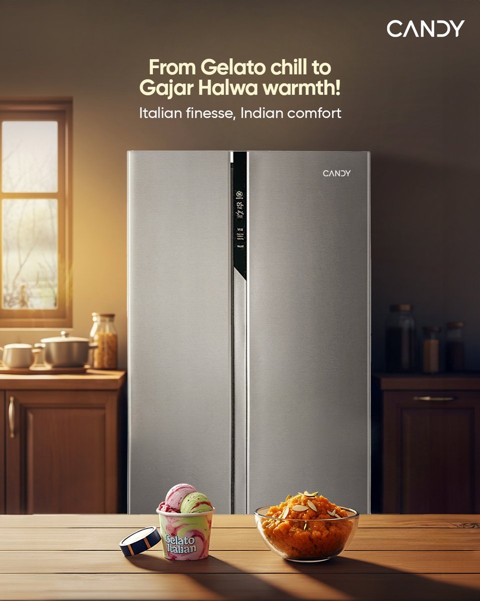 Where Italian craftsmanship meets Indian delicacies. Candy is right there to keep the comfort flowing.

#Candy #CandyAppliances #Refrigerator