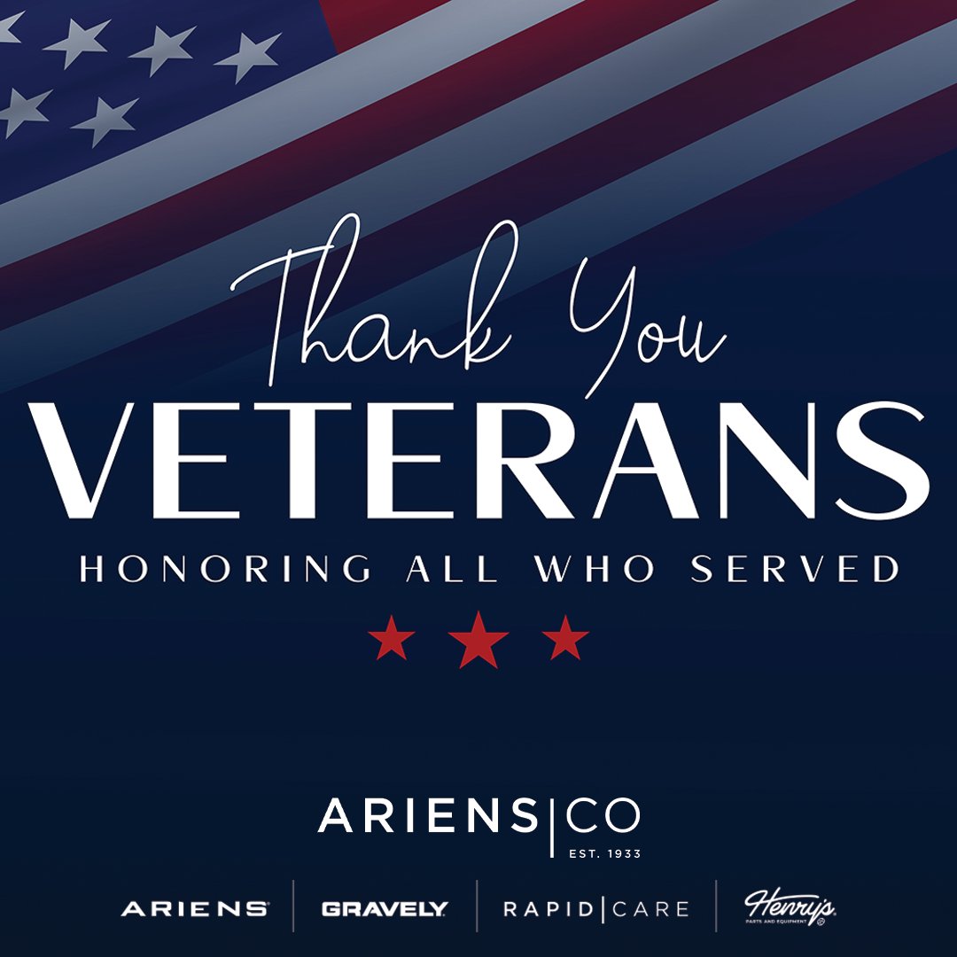 Today, we pause to honor the brave men and women who have served our country with courage, dedication, and sacrifice. At AriensCo, we are proud to recognize the veterans in our community and across the nation. Thank you for your service. #VeteransDay