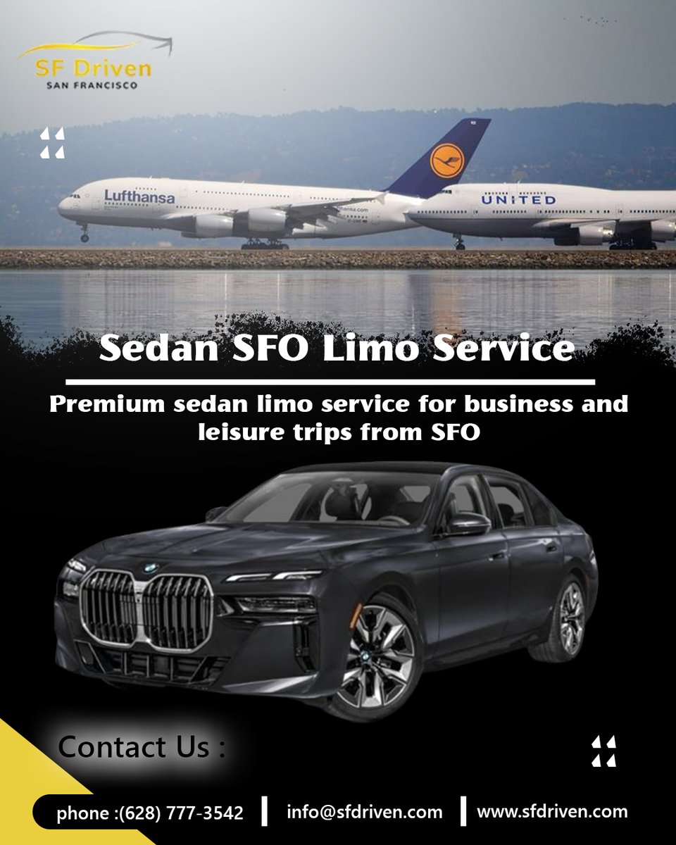 sfdriven1's tweet image. Arriving in San Francisco? Skip the hassle of airport transfers! Enjoy a smooth ride with our luxurious sedans from SF Driven. Book now for a relaxing journey to or from SFO!
For more details please click here &amp;gt;&amp;gt; sfdriven.com/services/sedan…
#AirportTransfers #TravelSmart #SFDriven