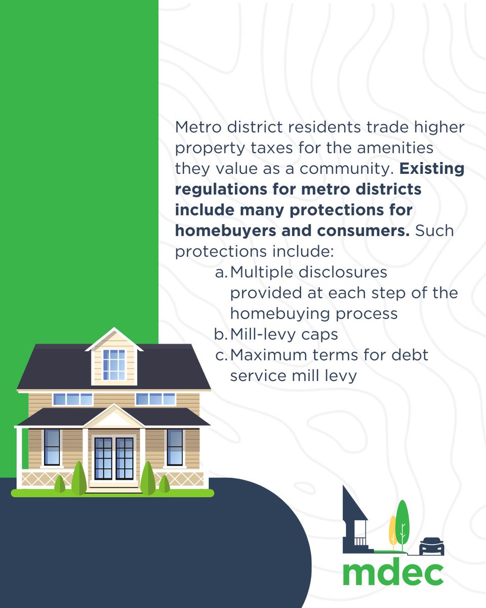 In metro districts, higher property taxes come with valuable amenities that enhance community life. Plus, homebuyers are protected every step of the way, from clear disclosures to caps on mill levies, ensuring a fair and transparent process. Learn more: bit.ly/4kK4Fmt