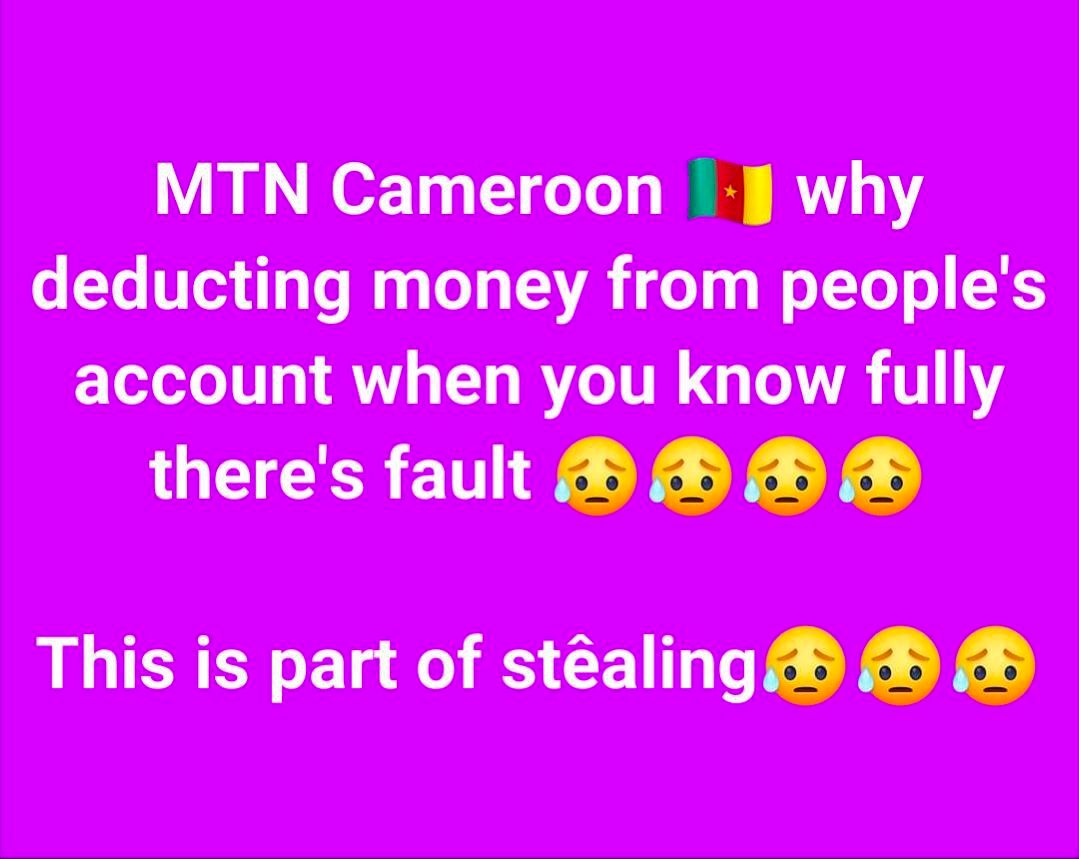 MimiMefoInfo's tweet photo. Public anger is boiling over in Cameroon as hundreds of MTN users accuse the telecom giant of deducting airtime and mobile money for data bundles that were never delivered. From Douala to Bamenda, Maroua to Ebolowa, frustrated customers are flooding social media with screenshots and testimonies of failed transactions — calling the situation “daylight robbery.” Many say they’ve received no help from customer service, while experts point to deeper problems in Cameroon’s telecom sector: poor network quality, weak regulation, and high data costs. MTN has yet to issue a clear response, and pressure is mounting for refunds and accountability.

https://t.co/DgbAHDYkwV 

#MMINews #MTNCameroon #DataScam #CameroonTelecoms #ConsumerRights #InternetInCameroon #DigitalJustice #MTNControversy