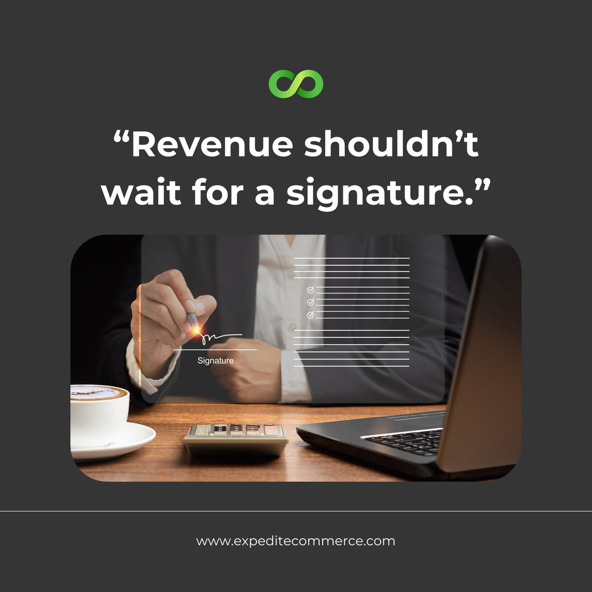 ExpdCommerce's tweet photo. Manual signatures = delayed revenue.

CPQ-integrated eSignature updates CRM, notifies teams, and starts billing instantly.

Speed up every closed deal.

👉 Read more - https://t.co/eFIc8fAtJS https://t.co/135tNty6UH