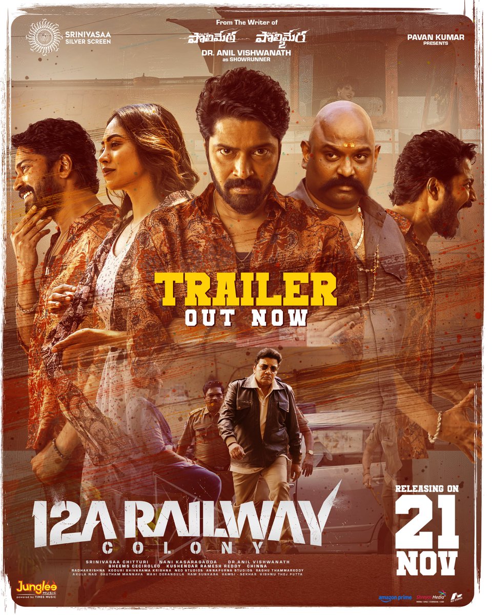 allarinaresh's tweet photo. Unbelievable questions. Unlimited twists and turns ❤️‍🔥

Presenting the kirraak #12ARailwayColony trailer 💥💥

▶️ https://t.co/oHhiGjdJLx

Redefining thrills and chills in cinemas on Nov 21!

#12ARailwayColonyOnNov21st https://t.co/Rfyk6W4p88