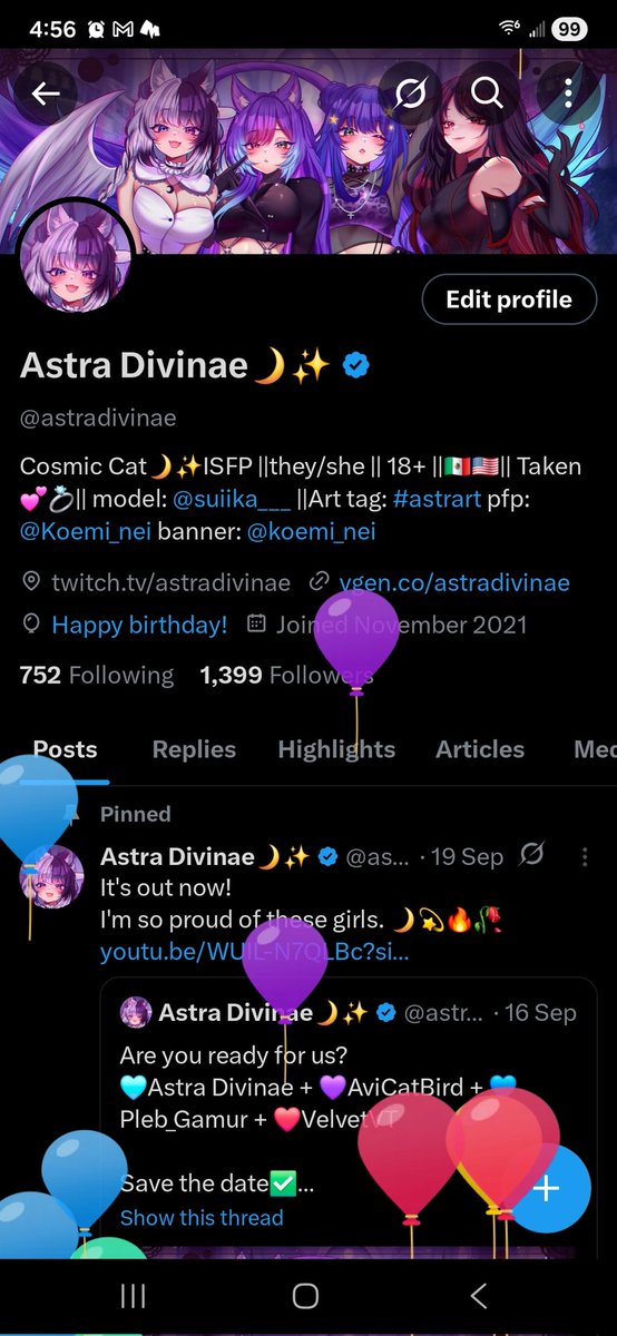 Yay happy balloon day to me. 😊🩵🎈