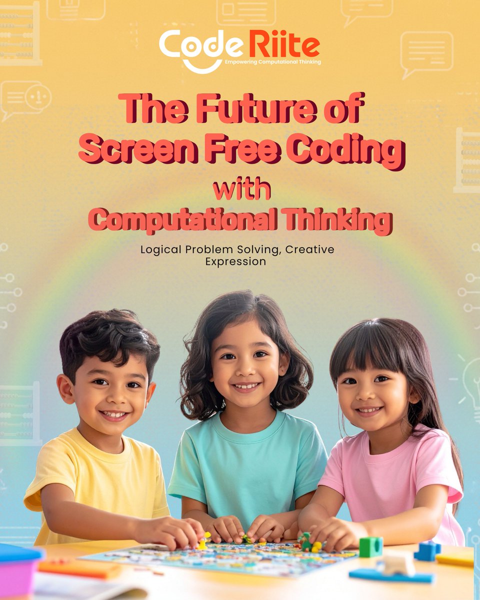 coderiite's tweet image. Empowering Young Minds Beyond the Screen 💡
Learn more: coderight.in
Follow us: @code_riite on Instagram

[screen-free coding, computational thinking, kids learning, logical skills, creative education, stem learning, hands-on learning]

#coderriite #screenfreecoding