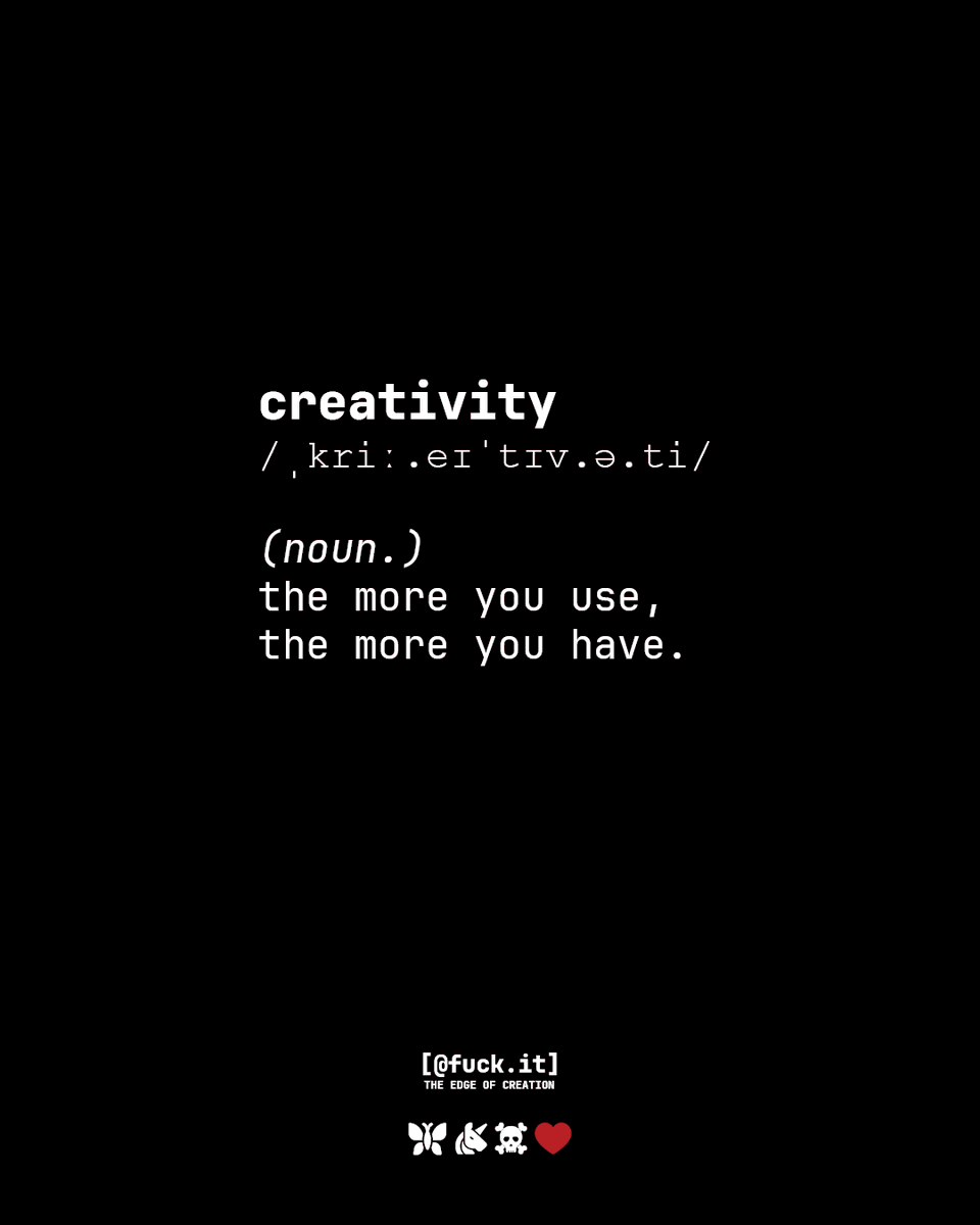 heard of muscle memory?

follow <a href="/fuckitofc/">@fuck.it</a>  - where ideas lift heavy and think louder.

EMAIL WITH ATTITUDE.
PURE. SECURE. EXCLUSIVE.
deserve an address? check fuck.it

#fuckit #creativity #edgeofcreation #rebelmindset #unfuckwithable #boldmoves #motivation