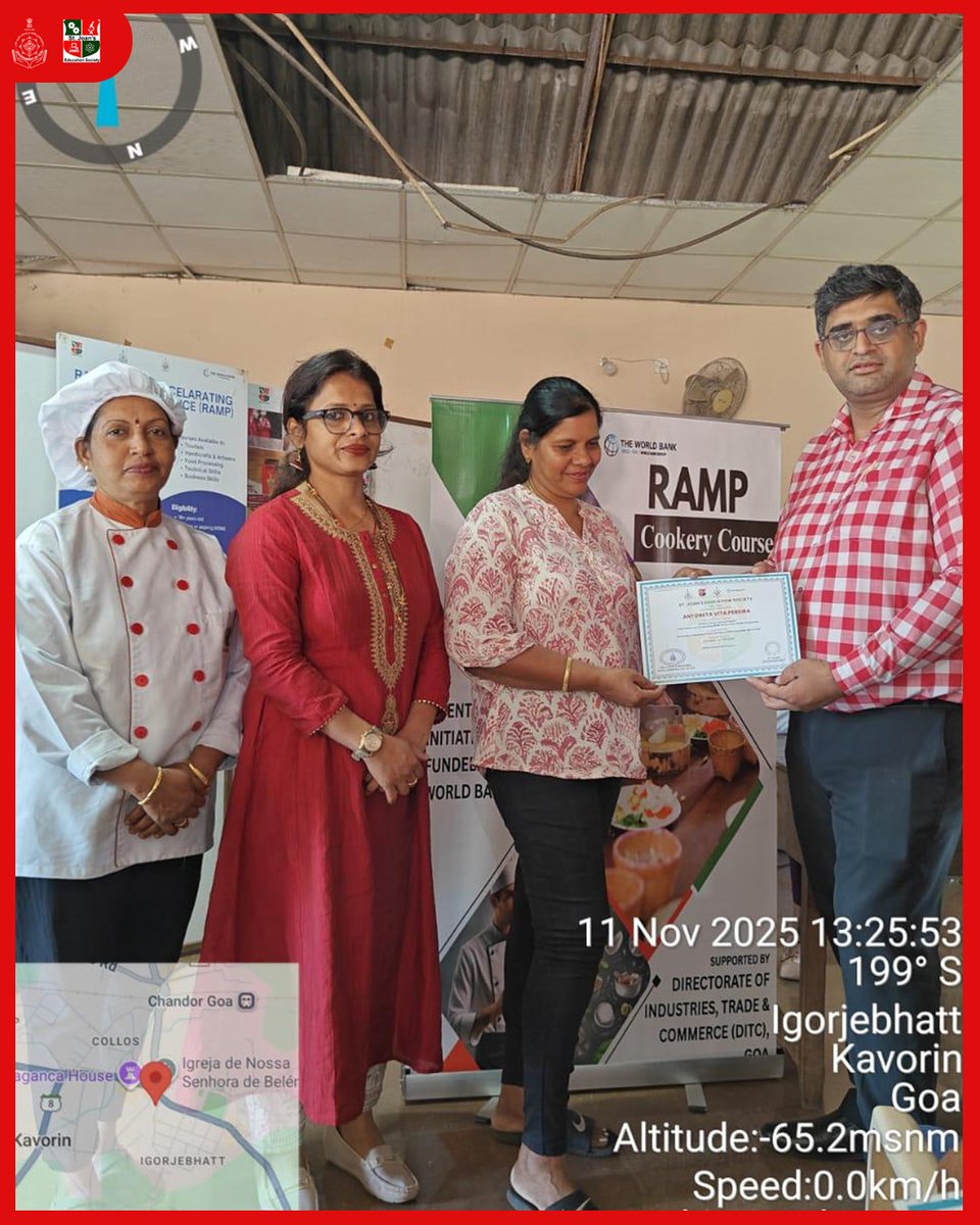 NewSachdeva's tweet image. A flavorful finale! 🍽️
The Cookery Course at VP Hall, Chandor Panchayat successfully concluded today with participants showcasing the skills and techniques they learned over the past days.

#CookeryCourse #SkillDevelopment #StJoansEducationSociety #GoaSkills @DITC_Goa