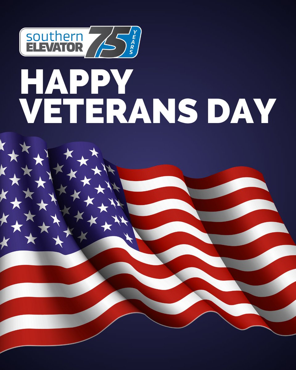 southrnelevator's tweet image. Today and every day, we honor the brave men and women who have served our country. Thank you for your service!

#VeteransDay #SouthernElevator #ThankYouVeterans