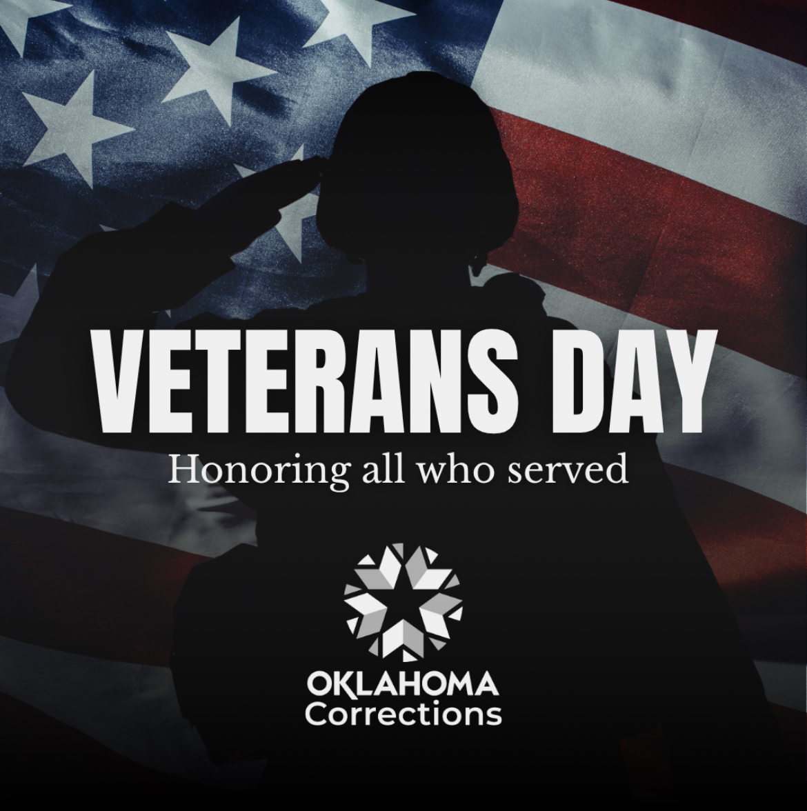 🇺🇸 Today, we honor the men and women who answered the call to serve our nation.

In observance of Veterans Day, ODOC administrative offices are closed today. 

To every veteran – whether working within our agency or in our care – we are grateful for you and your service. 🇺🇸