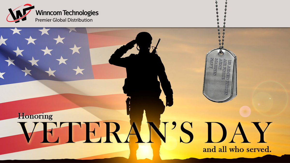 WinncomTech's tweet image. This Veterans Day, Winncom Technologies proudly recognizes the brave men and women who have served our country with honor, courage, and commitment. 

To all veterans in our community, industry, and beyond: Thank you for your service.