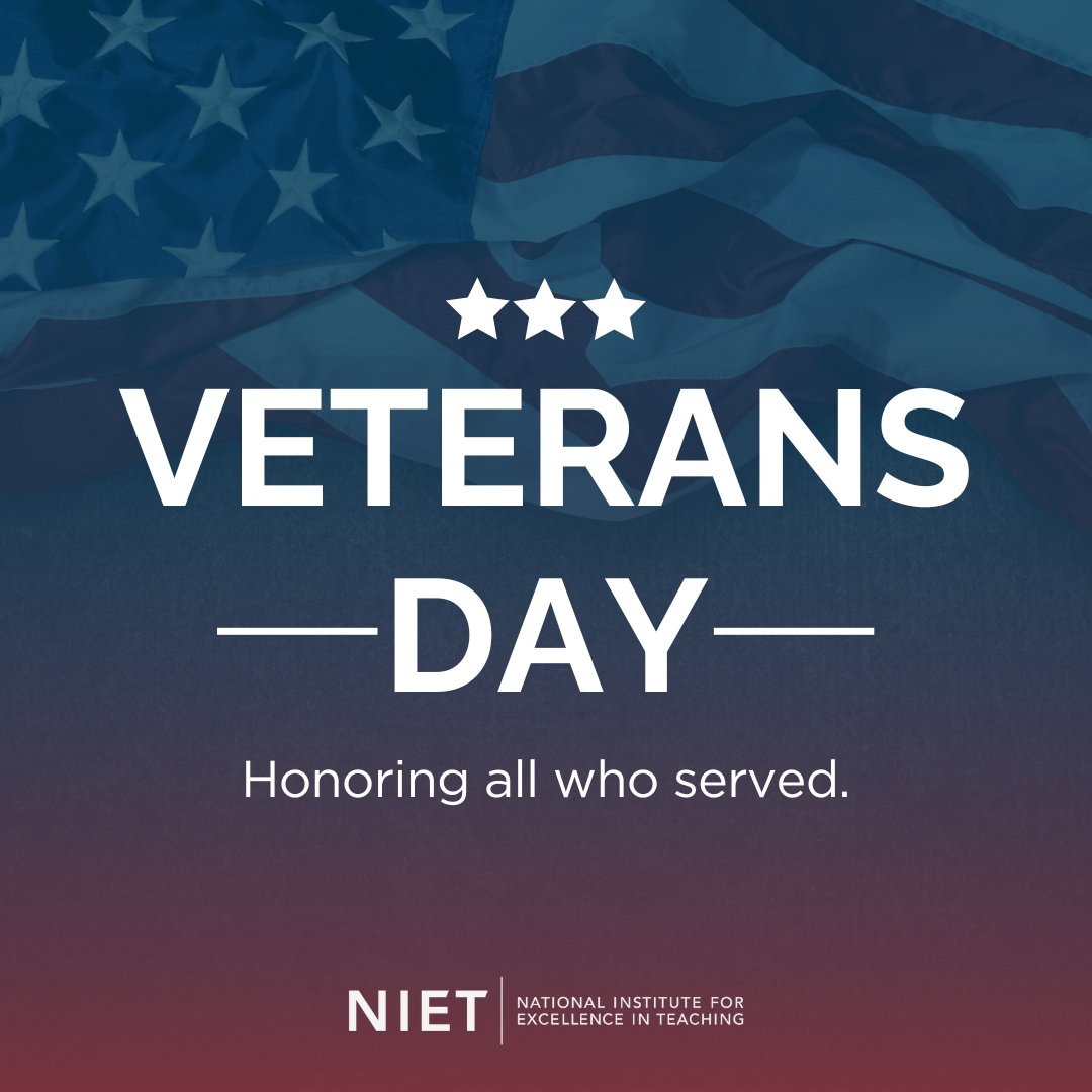 NIETjbarnett's tweet image. On this Veterans Day, we honor all who have served. Your dedication, pursuit of excellence, and mission-driven focus is truly inspiring. #VeteransDay #ThankAVeteran