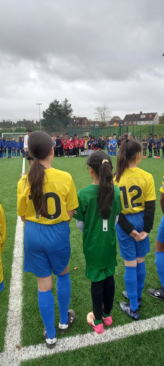 Girls Football Tournament: This morning, the girls Football team took part in a 2 minute silence on Remembrance Day before their tournament.