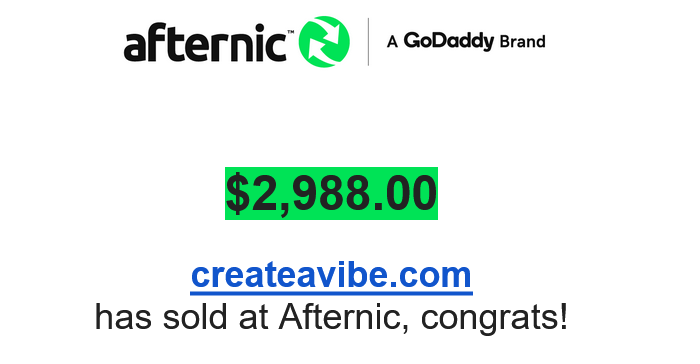 justdropped's tweet image. Sold CreateAVibe.com for $2,988!  Hold time 2 months! 
I have 32,000 more, just ask for details.   namebrowse.com/jdnewsletter/d… #Domains #afternic #sidehustle #godaddy #Crypto #domainssold #Bitcoin #NewYork #Mamdani #Blockchain